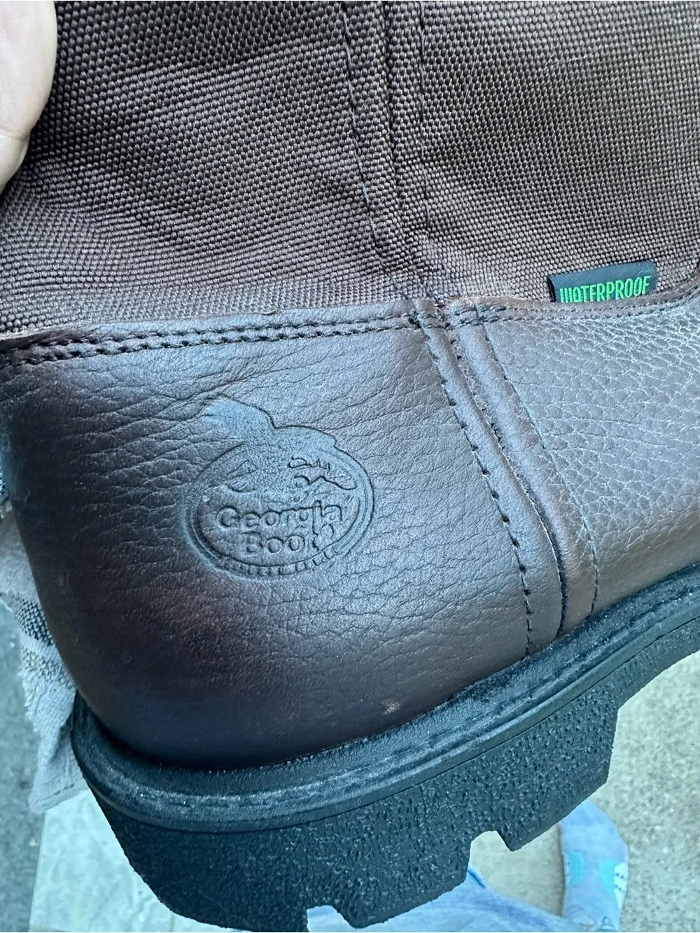 Men’s Georgia Boot Brown Pull-On Work Boots 9.5 M.